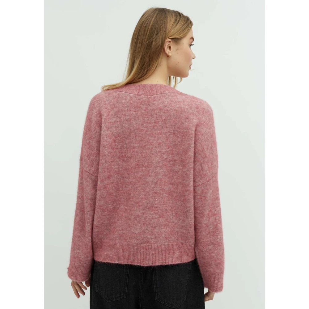 MbyM Roze Gebreide V-Hals Trui Peeta Pink Dames