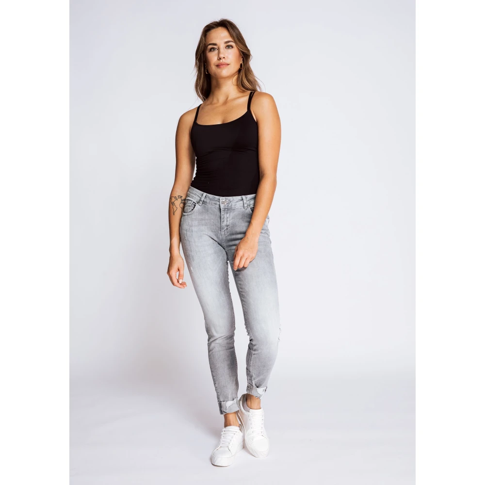 Zhrill Skinny Jeans Nova Grey Gray Dames