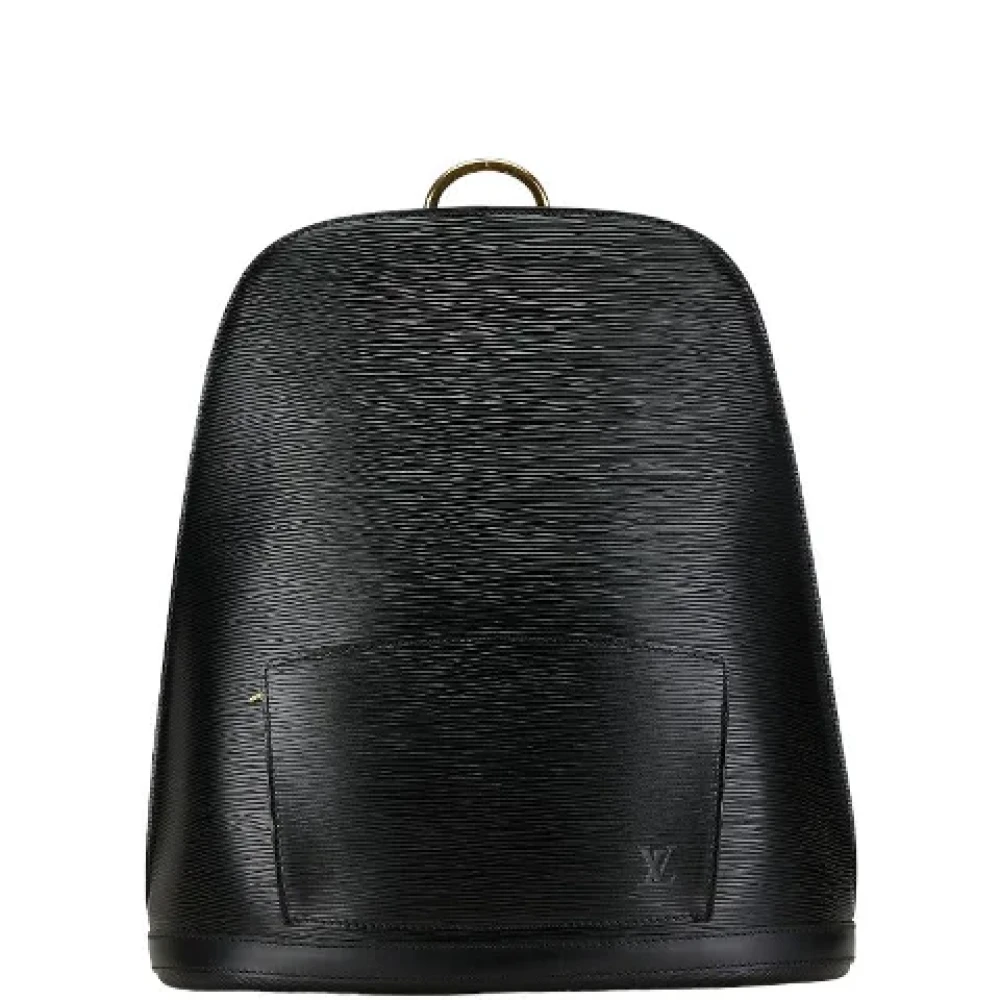 Louis Vuitton Vintage Pre-owned Leather backpacks Black Dames