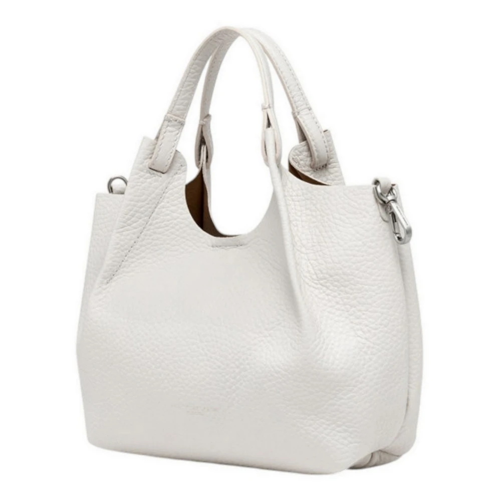 Gianni Chiarini Ivoor Leren Handtas Beige Dames