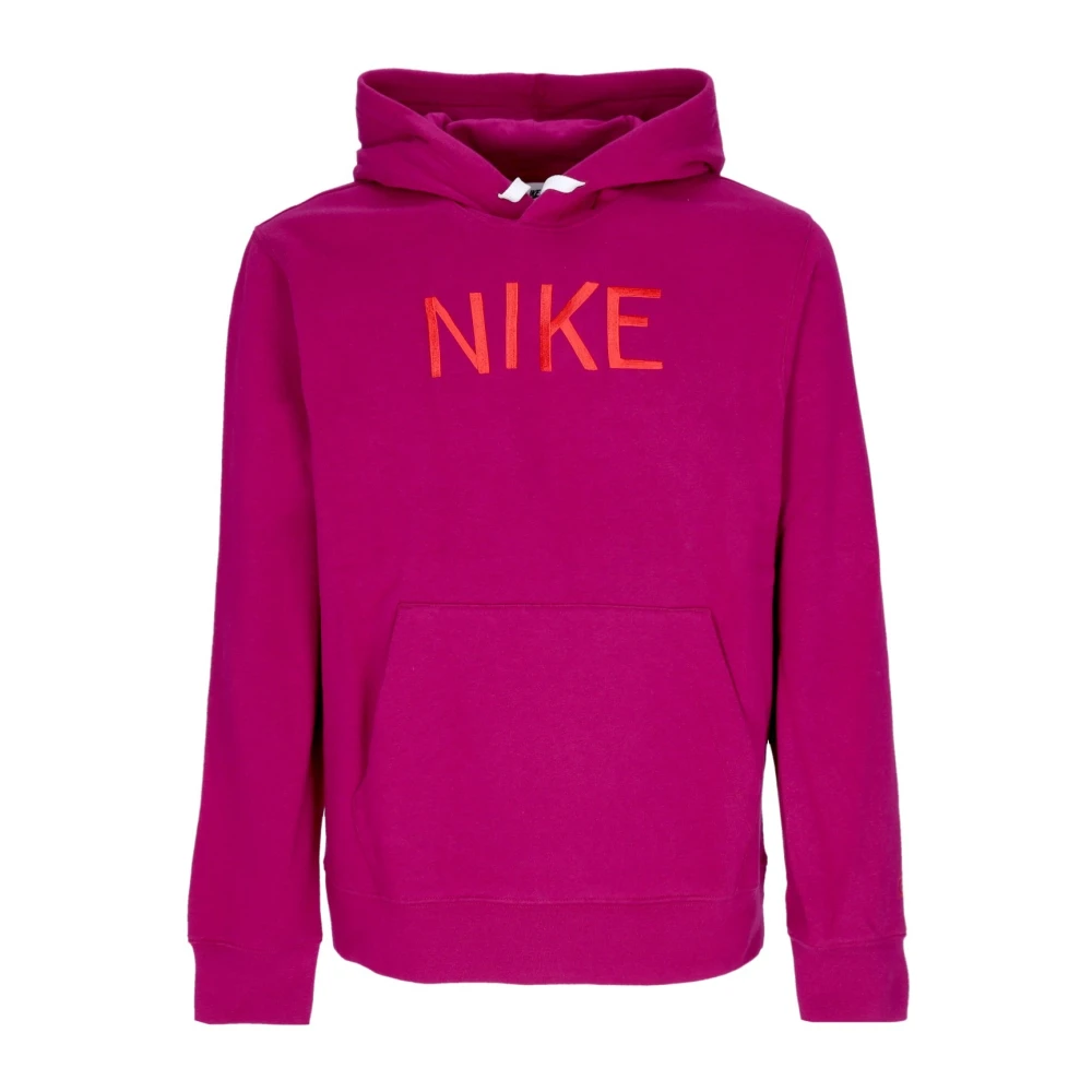 Nike Dynamic Berry White Pullover Hoodie Pink Heren