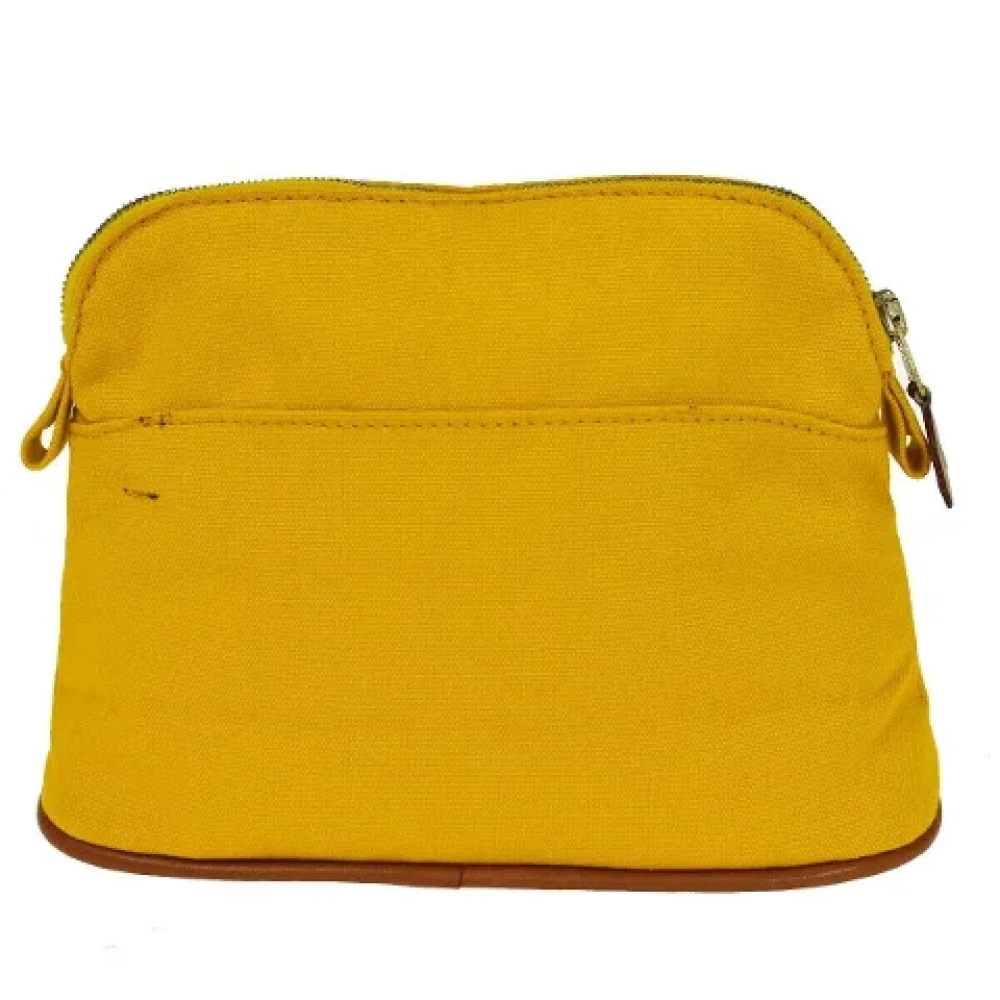 Hermès Vintage Pre-owned Cotton clutches Yellow Dames