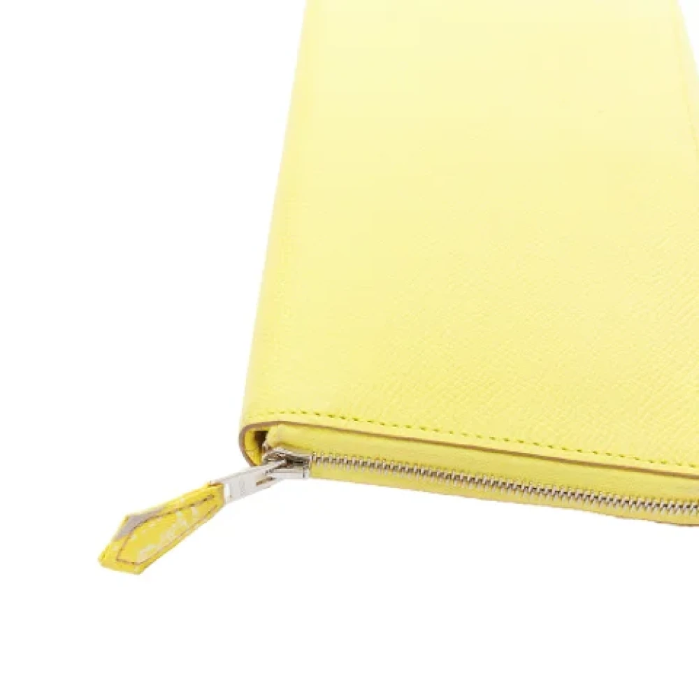 Hermès Vintage Pre-owned Leather wallets Yellow Dames