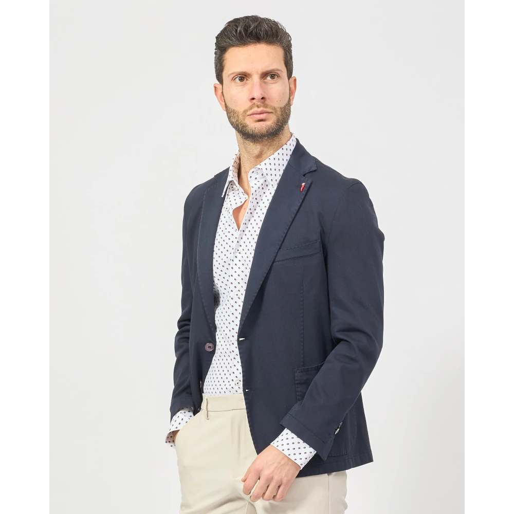 Mulish Blauwe jassen met peperpin Blue Heren