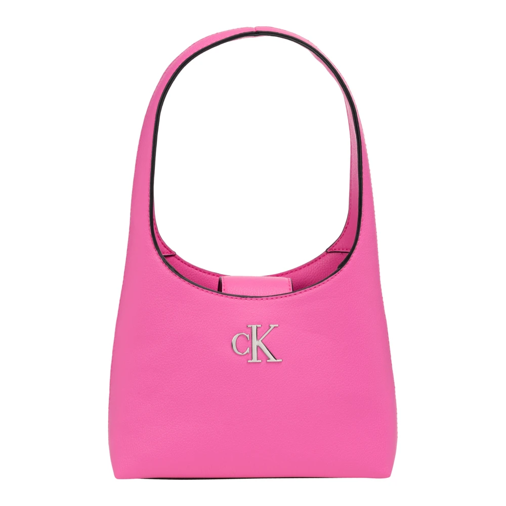Calvin Klein Jeans Enkel Hobo Väska med Logo Pink, Dam