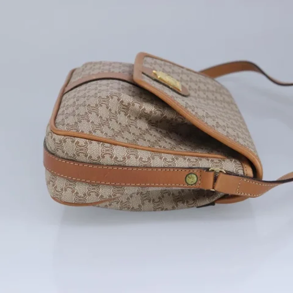 Celine Vintage Pre-owned Canvas shoulder-bags Beige Dames