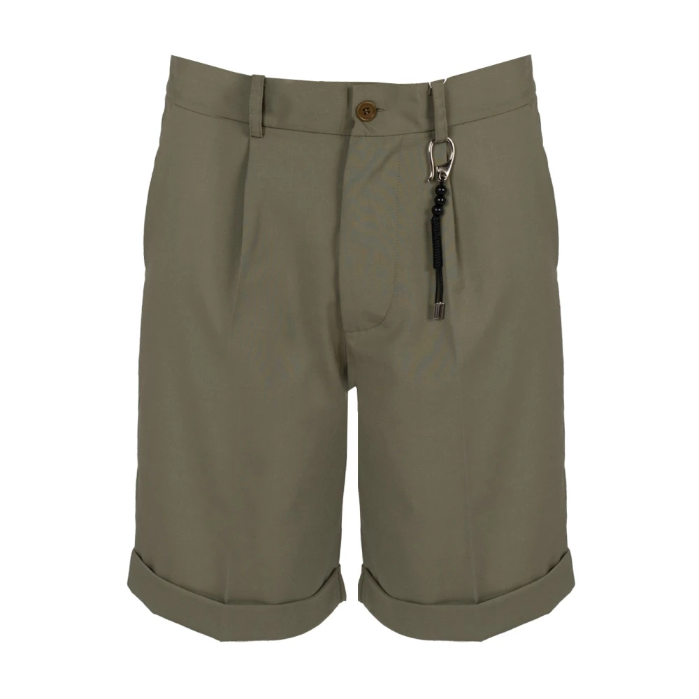 Xagon Man Enkla Shorts Dragkedja Knapp Fickor Italien Green, Herr