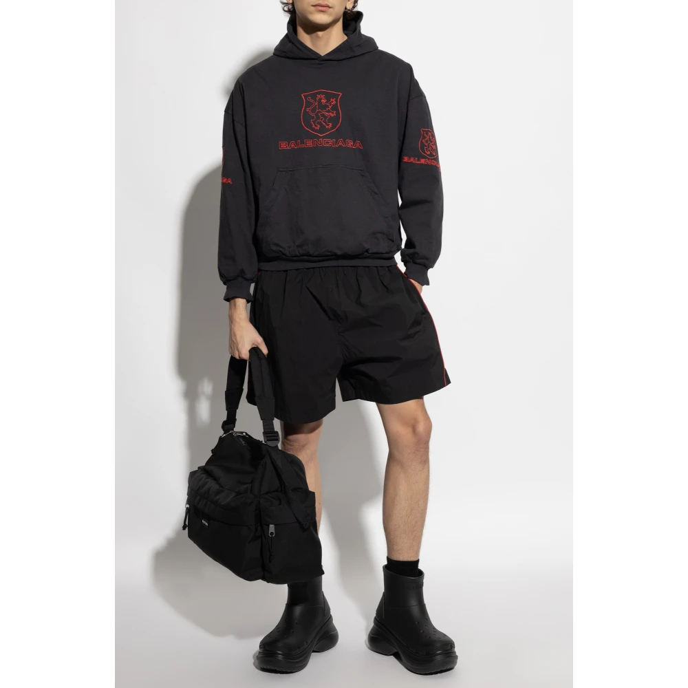 Balenciaga Sweatshirt met gekreukeld effect Black Heren