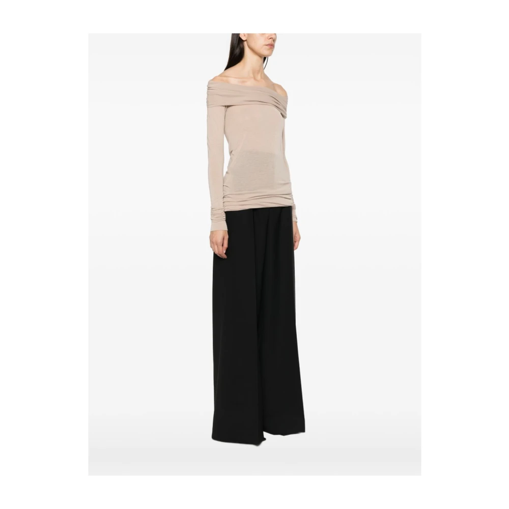 Rick Owens , Long Sleeve T-Shirts, Female, Beige, M, Halter Top - Image 4