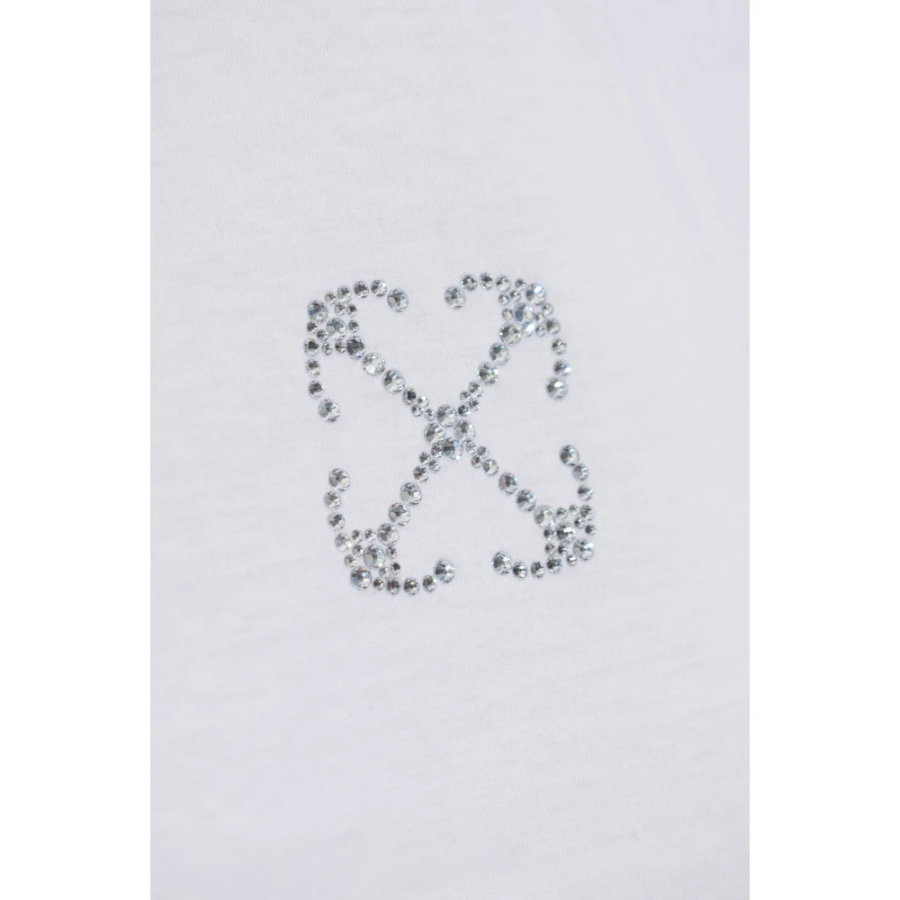 Off White Top met logo White Dames