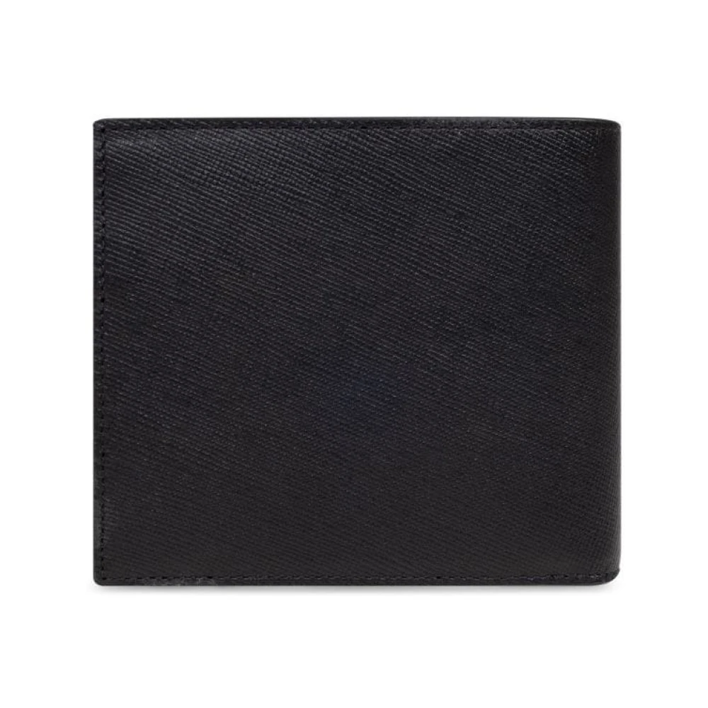 PS By Paul Smith Grafische Print Leren Portemonnee Nero Black Heren