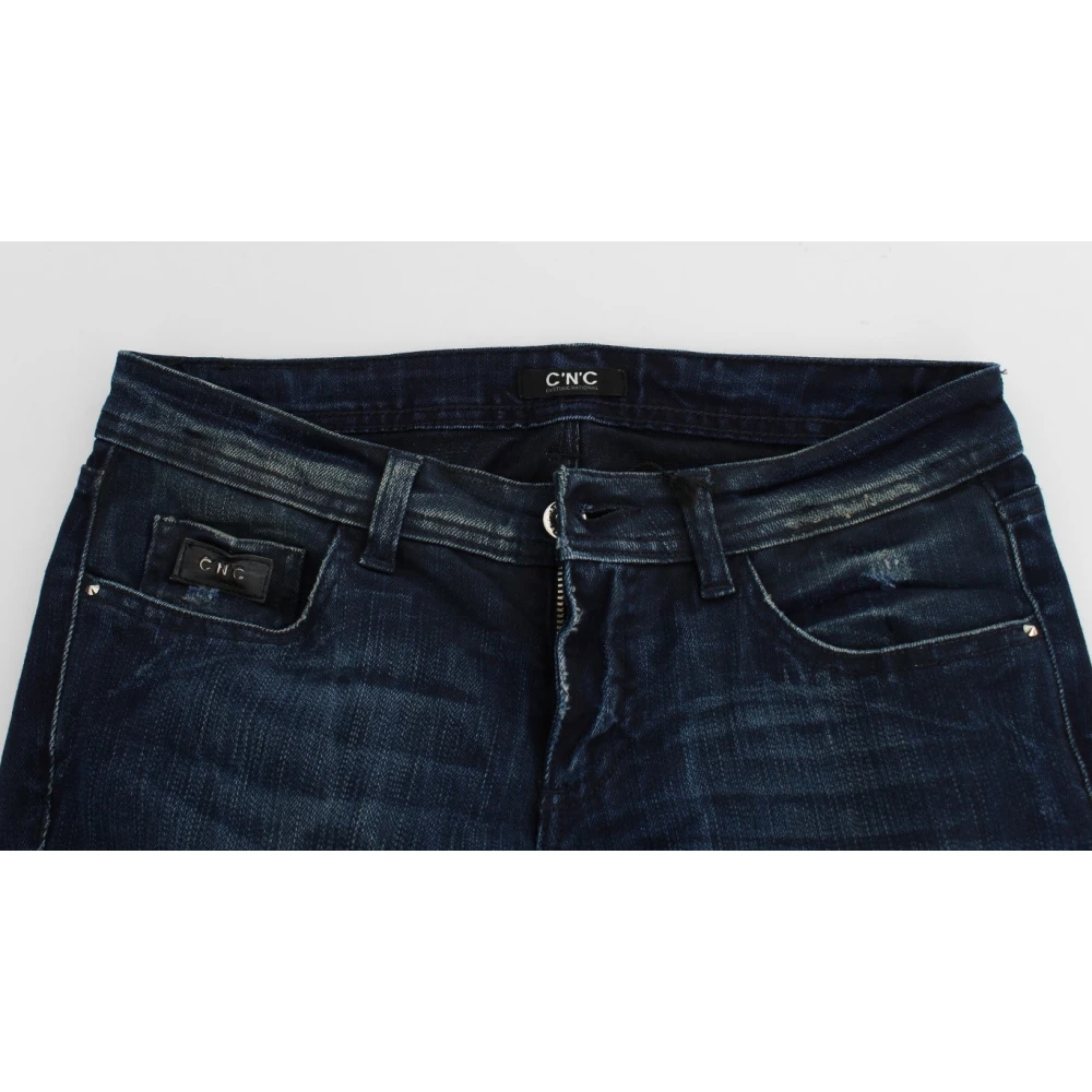 Costume National Slim Fit Skinny Blauwe Jeans Blue Dames