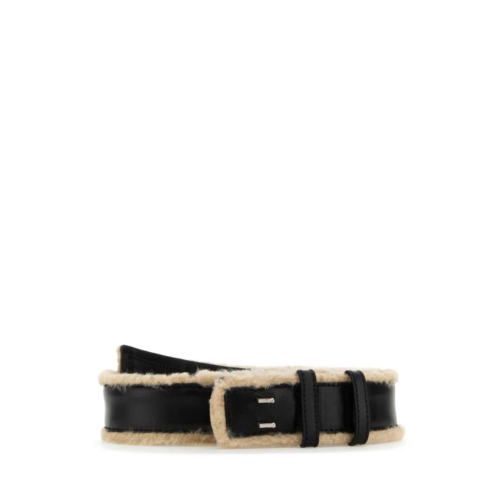 Dries Van Noten Klassieke Zwarte Leren Riem Black Heren
