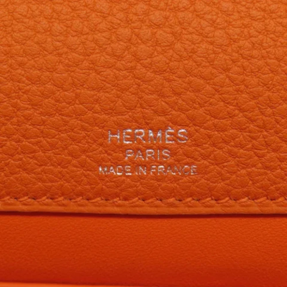 Hermès Vintage Pre-owned Leather shoulder-bags Orange Dames