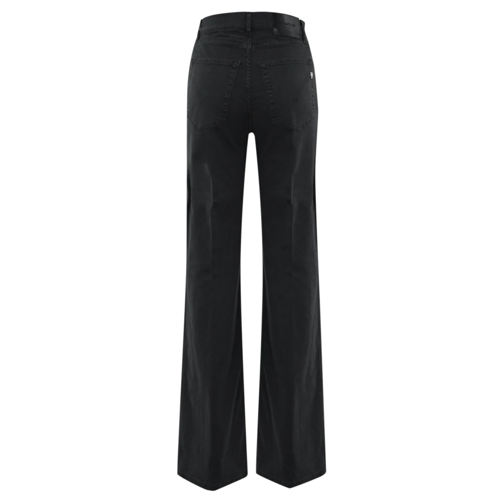 Dondup Zwarte Wijde Pijp Broek Black Dames