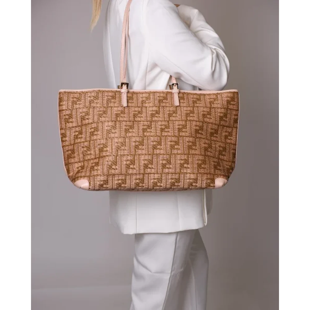 Fendi Vintage Pre-owned Fabric handbags Beige Dames