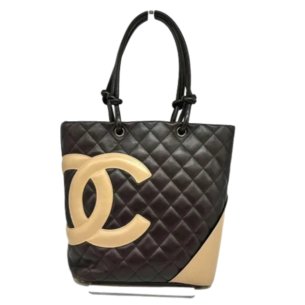 Chanel Vintage Pre-owned Fabric chanel-bags Brown Dames