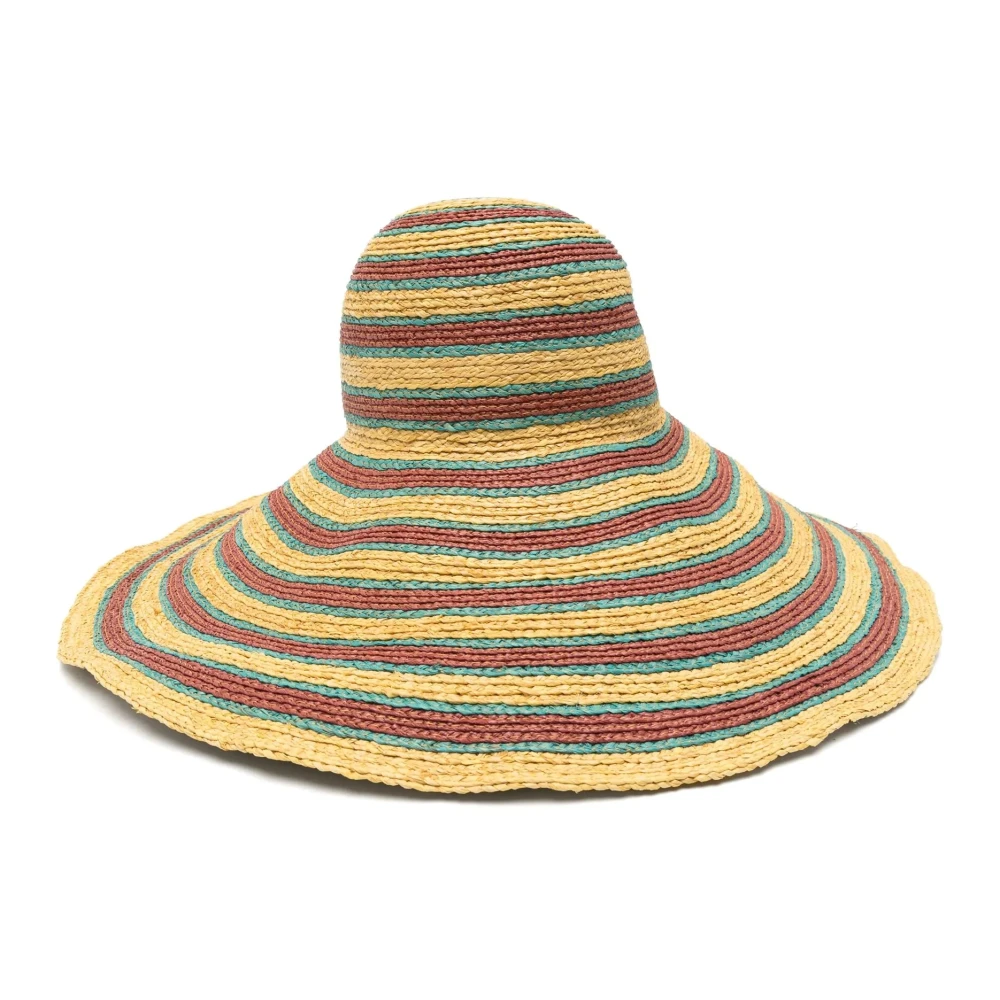 Alemais Zonnehoed met brede rand en strepen Multicolor Dames