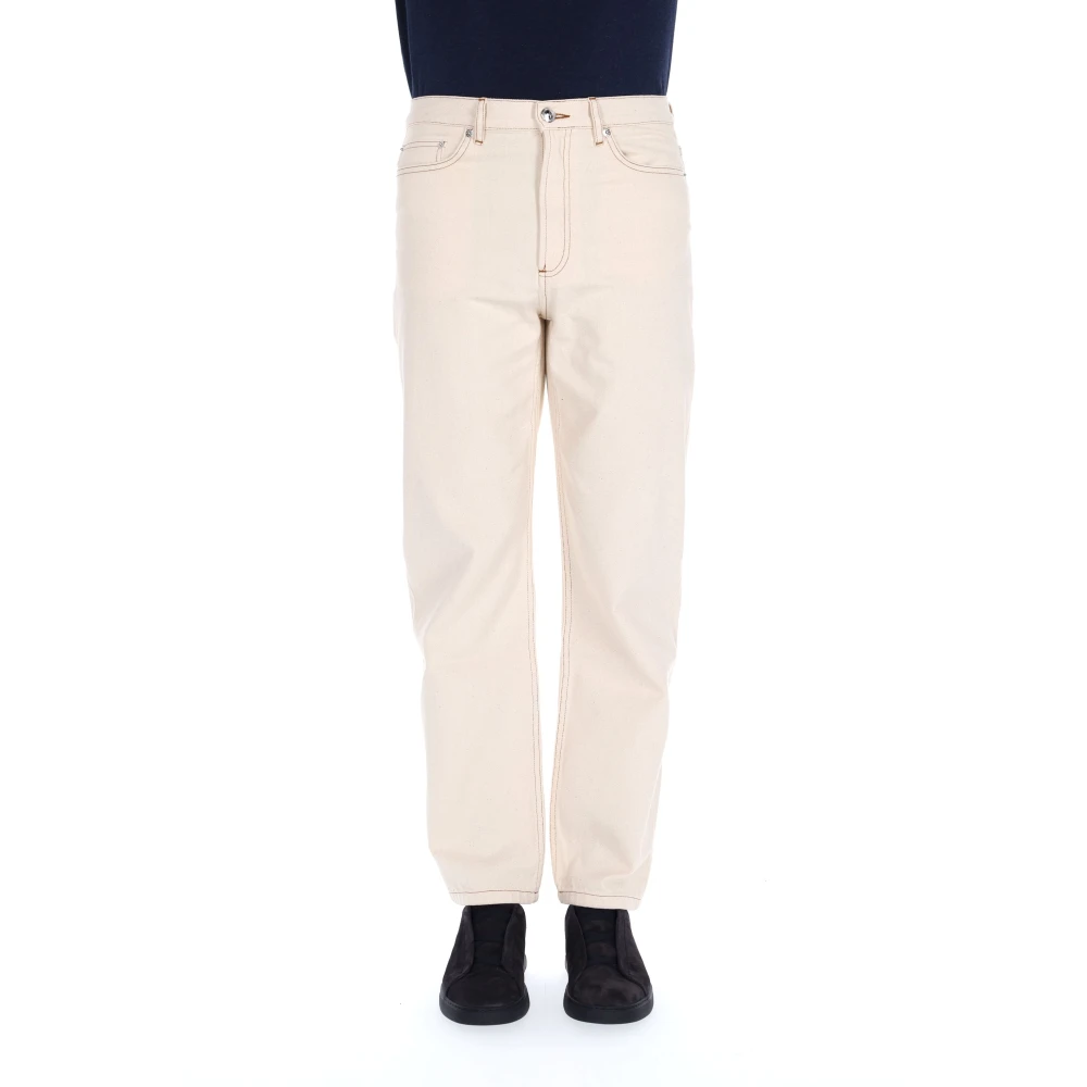 A.p.c. Jeans Straight Bleu Beige Heren