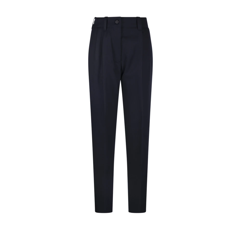Golden Goose Taps toelopende compacte broek met hoge taille Blue Dames