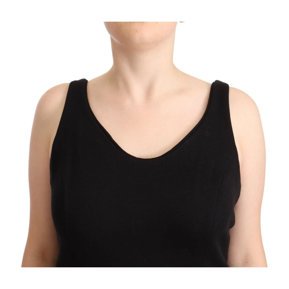 Ermanno Scervino Mouwloze Designer Tanktop in Zwart Black Dames
