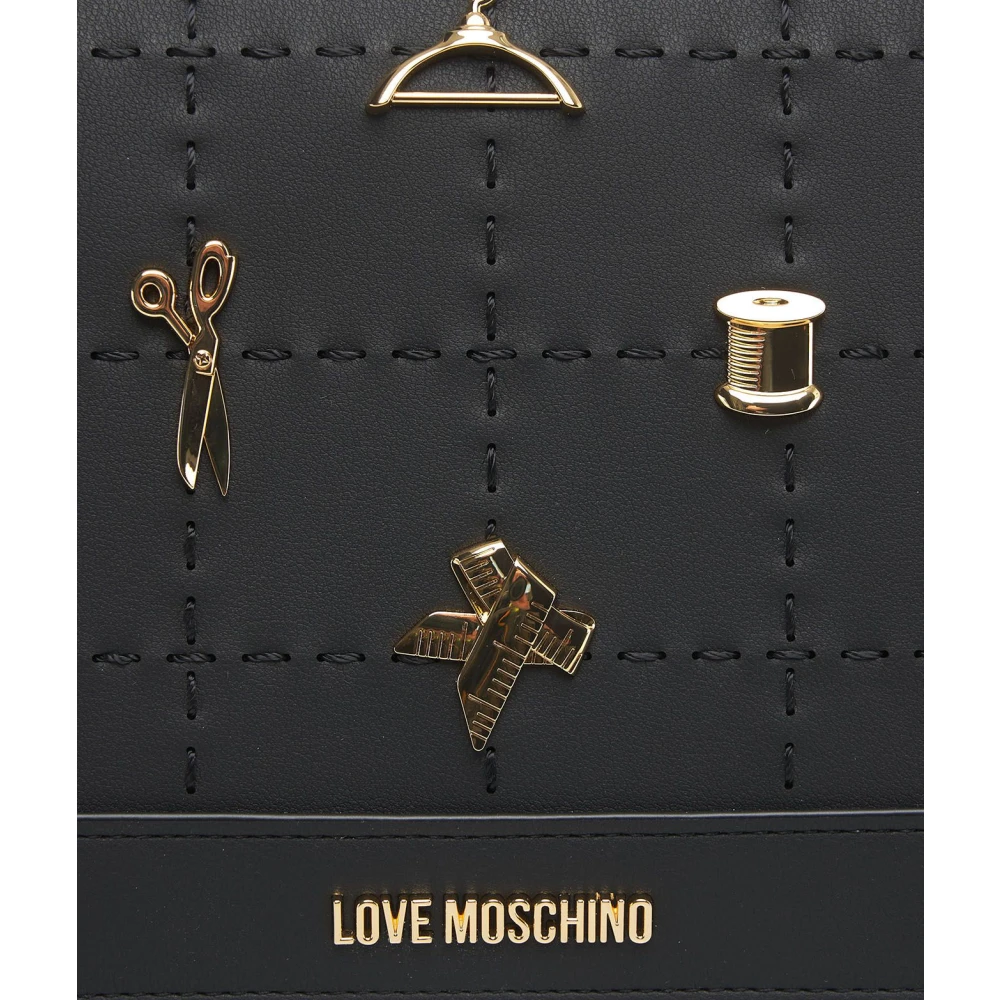 Love Moschino Zwarte Schoudertas Chic Stijl Black Dames
