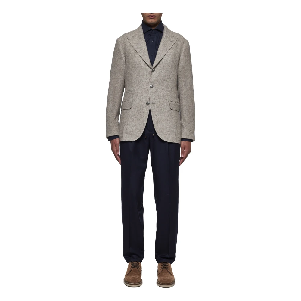 BRUNELLO CUCINELLI Beige Jas voor Mannen Beige Heren