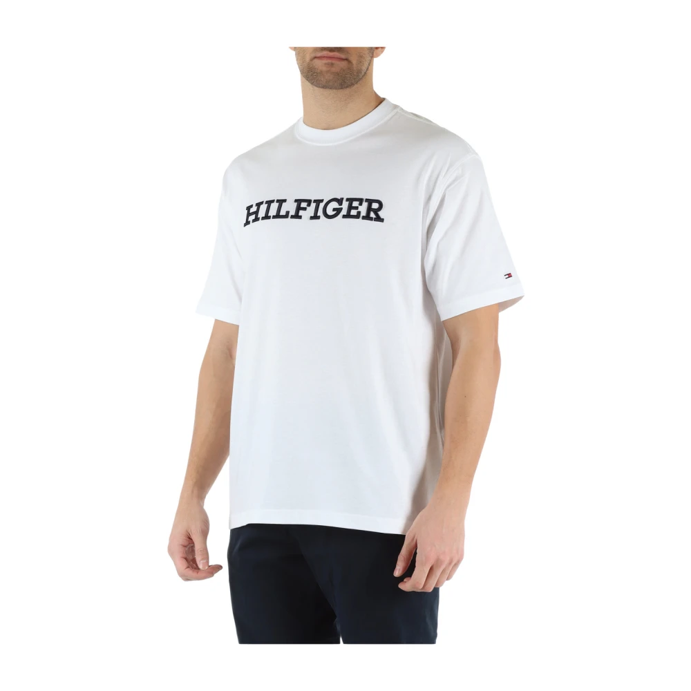 Tommy Hilfiger Katoenen Logo T-shirt White Heren