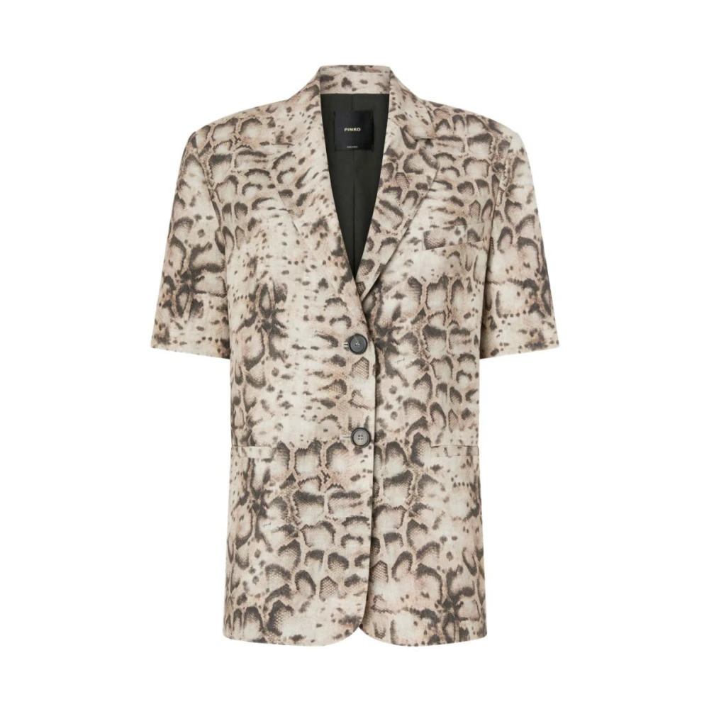 Pinko Chaqueta De Manga Corta Con Estampado De Serpiente Blouses & Shirts Mujer Multicolor S
