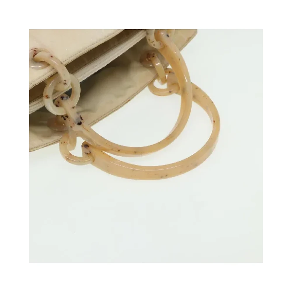 Prada Vintage Pre-owned Nylon handbags Beige Dames