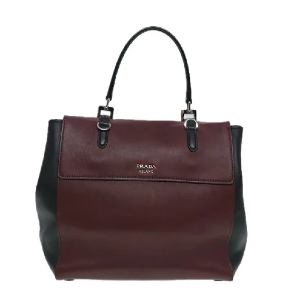 Prada Vintage Pre-owned Leather handbags Red Dames