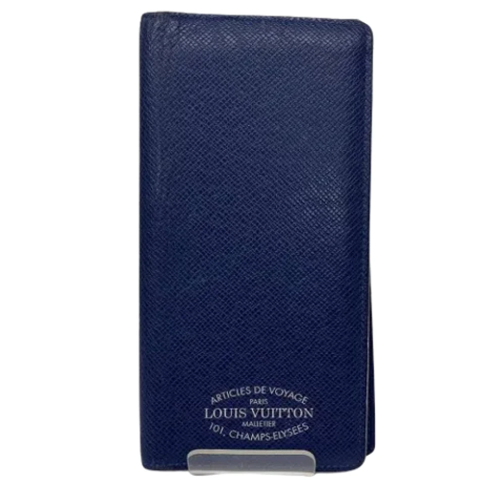 Louis Vuitton Vintage Pre-owned Leather wallets Blue Heren