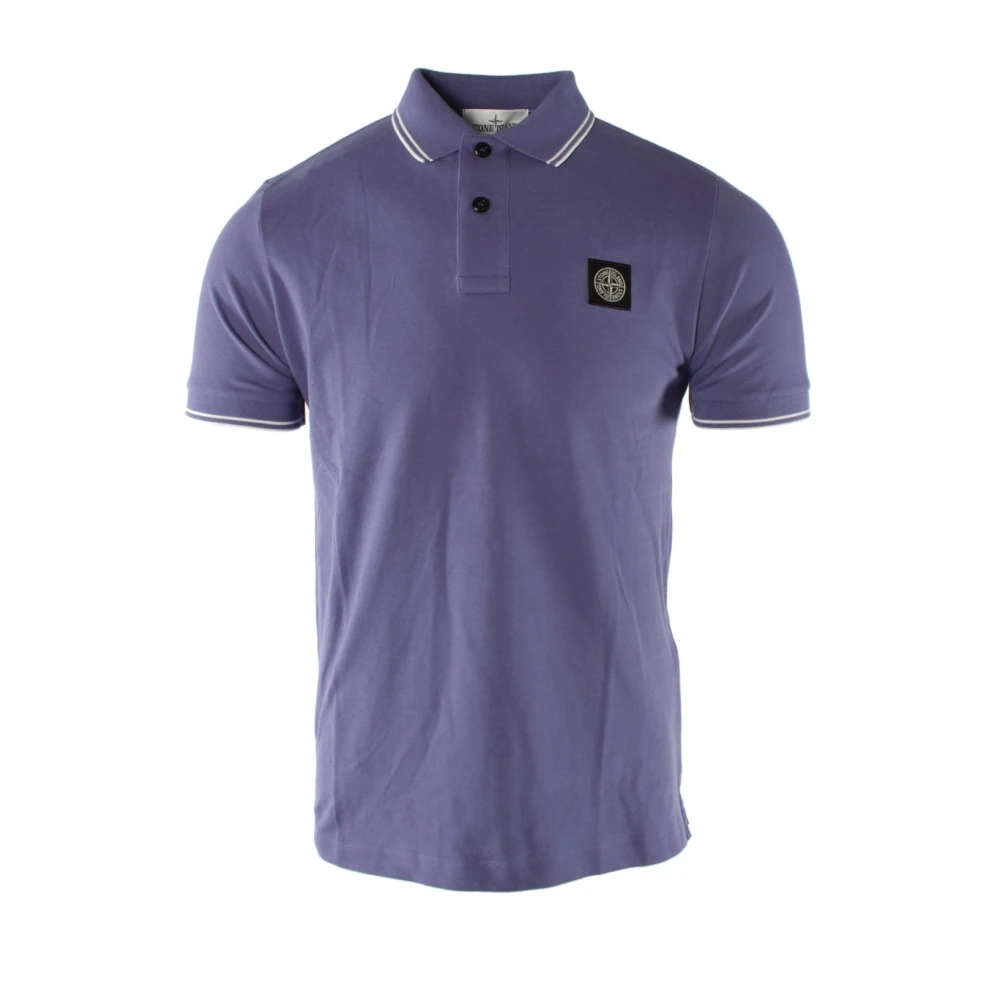 Stone Island Slim Fit Paarse Polo Shirt Purple Heren