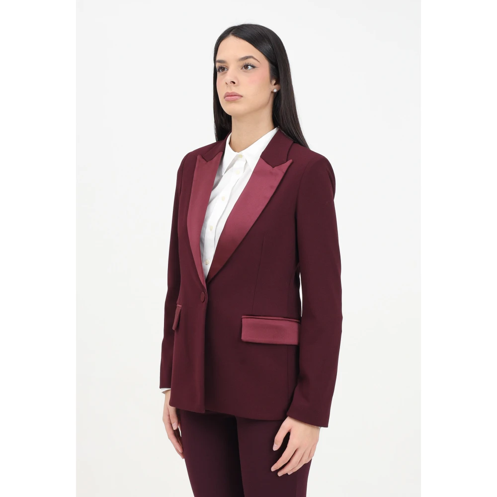 ViCOLO Bordeaux Jas Klassieke Elegante Stijl Red Dames