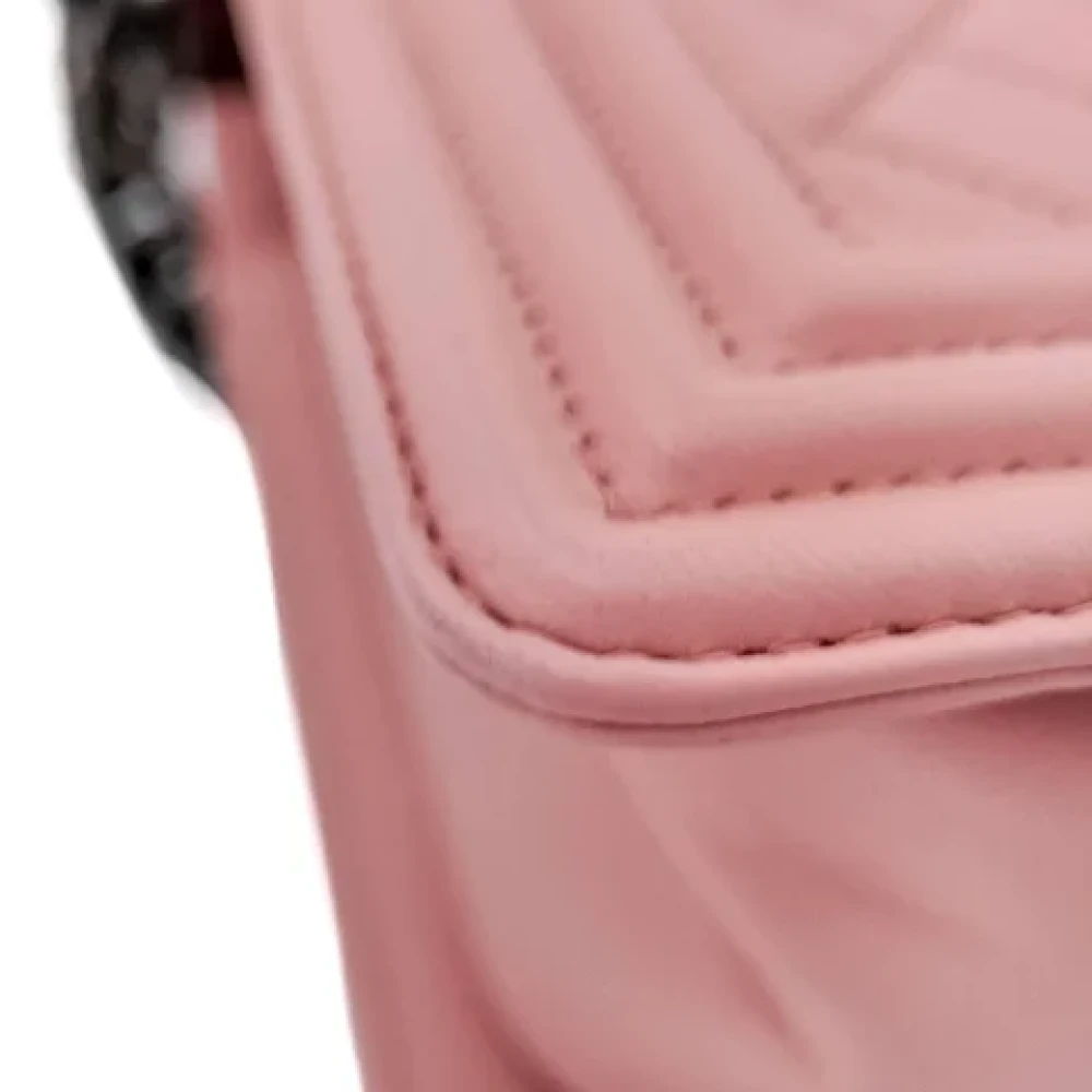 Chanel Vintage Pre-owned Leather chanel-bags Pink Dames