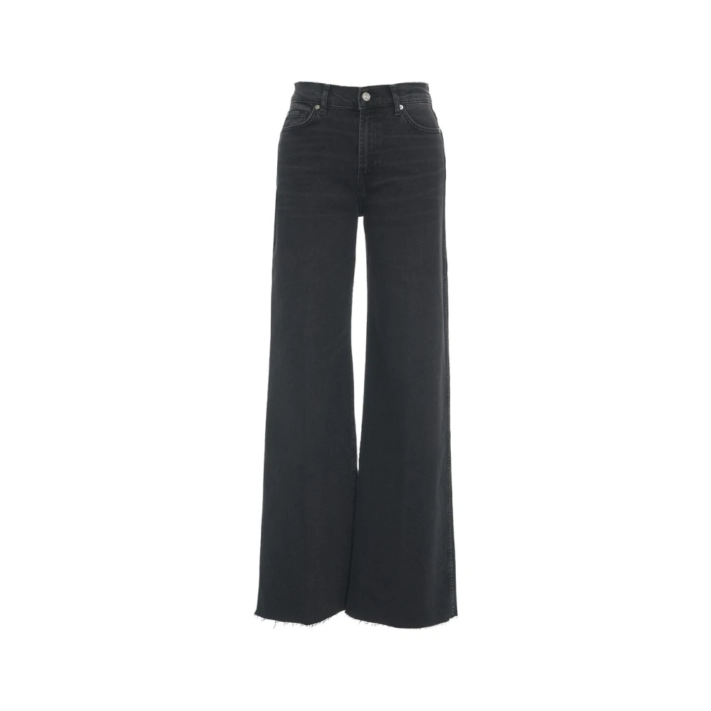 7 For All Mankind Wijde Jeans Denim Blue Black Dames