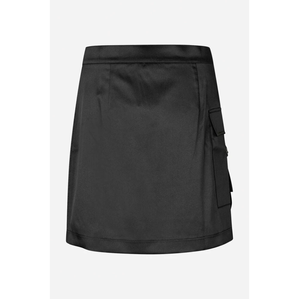 Envii Zwarte Encab Rok met D-ring Black Dames