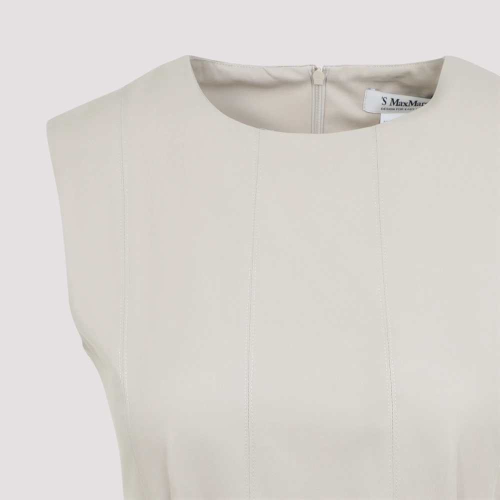 Max Mara Beige Katoenen Midi Jurk Amina Beige Dames