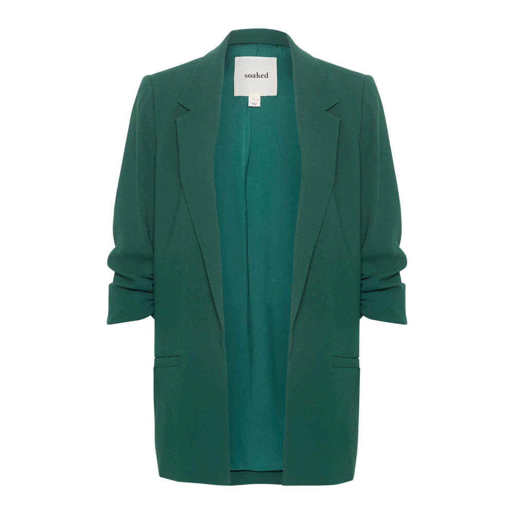 Soaked in Luxury Regenwoud Blazer Jas Green Dames