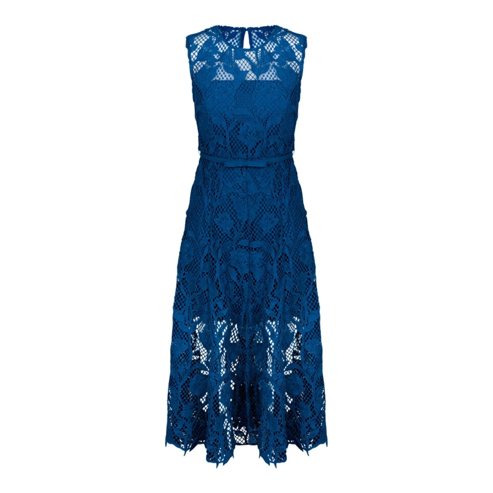 Self Portrait Blauwe Jurk met Uniek Ontwerp Blue Dames