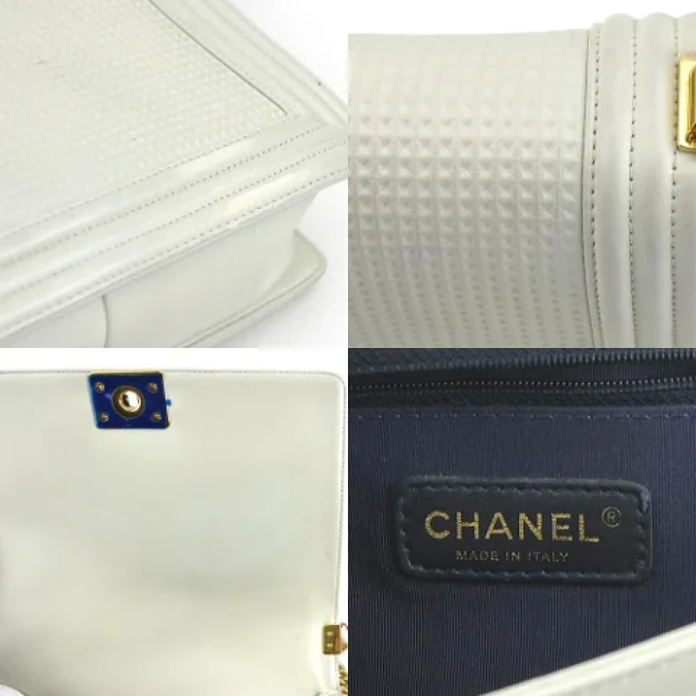 Chanel Vintage Pre-owned Leather chanel-bags White Dames