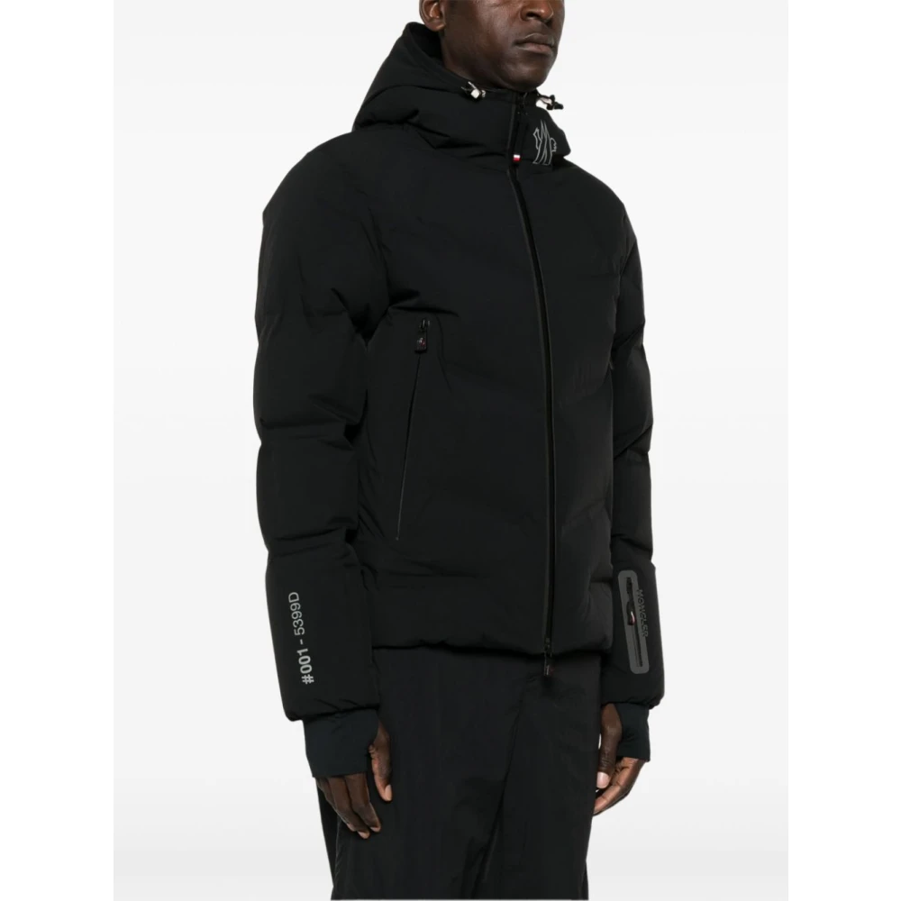 Moncler Zwarte Gewatteerde Donsjas Geïsoleerd Gewatteerd Black Heren
