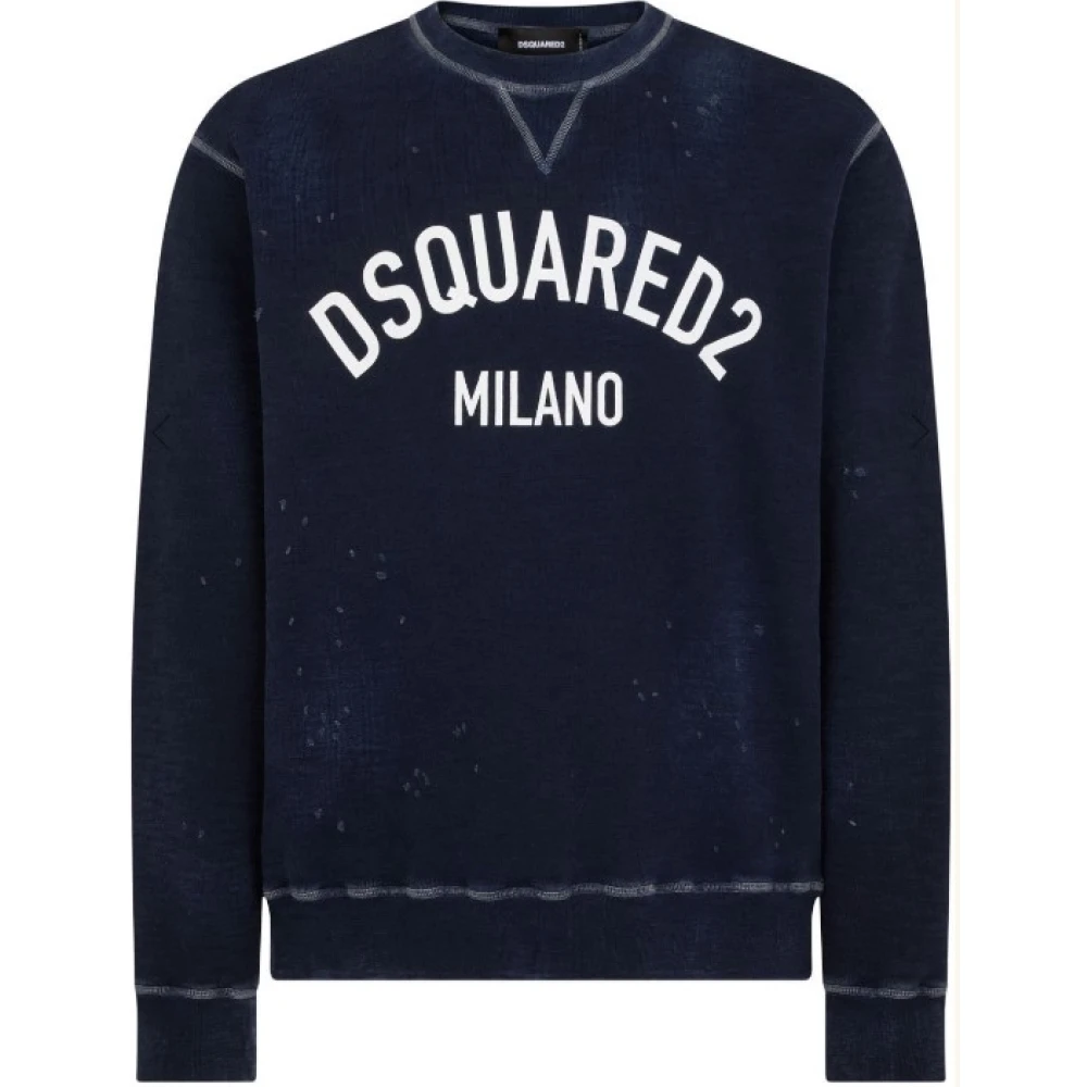 Dsquared2 Stijlvolle Sweaters Collectie Blue Heren