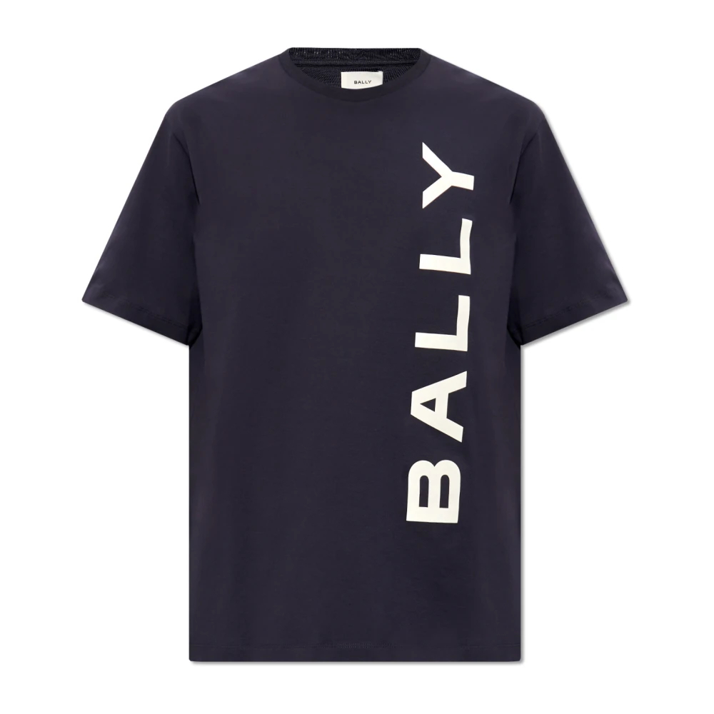 Bally T-shirt met logo Blue Heren