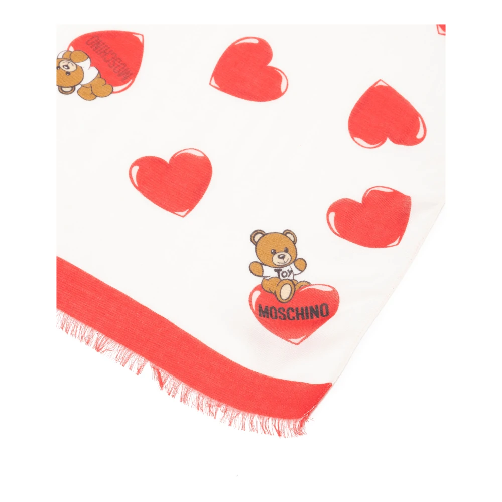 Moschino Abstract Multicolor Teddy Bear Sjaal Multicolor Dames