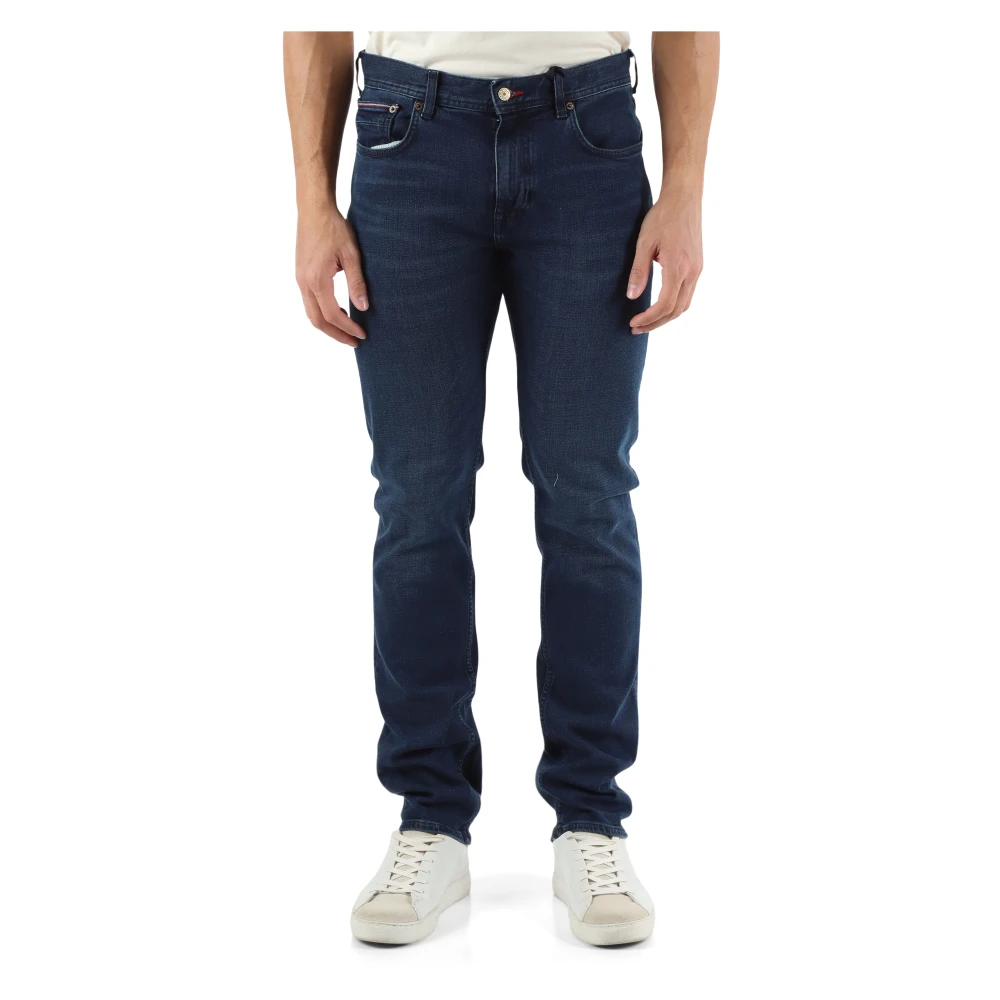 Tommy Hilfiger Men's Blue Slim Fit Jeans, W31 L32, Straight Fit Jeans Five Pocket Denton