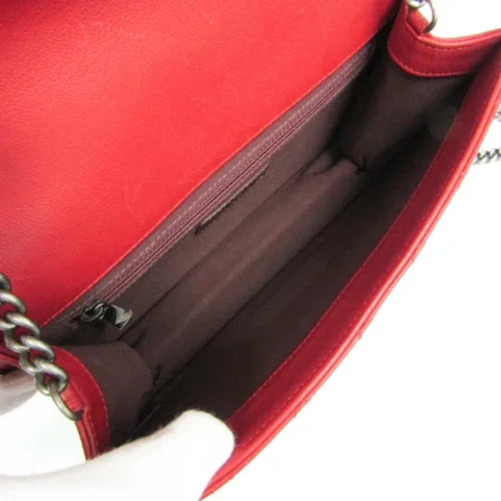Chanel Vintage Pre-owned Leather shoulder-bags Red Dames
