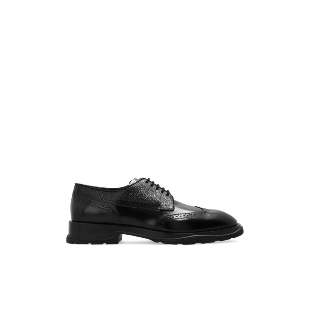Alexander mcqueen Stijlvolle Leren Zakelijke Schoenen voor Heren Black Heren