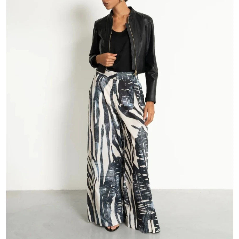 Kaos Slim Fit Kort Leren Jas Black Dames