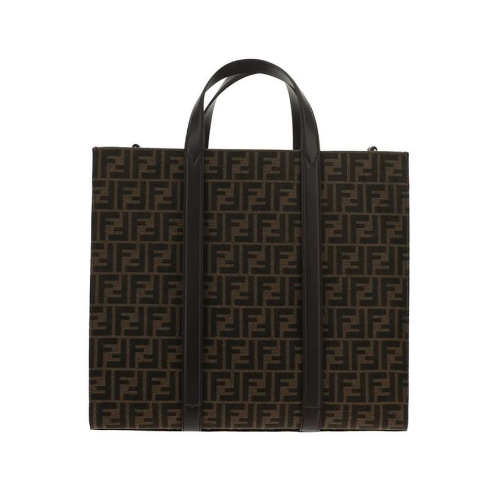 Fendi Iconische FF Print Tote Handtas Brown Heren